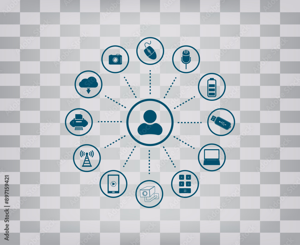 Poster vector icon on gray background with gradient