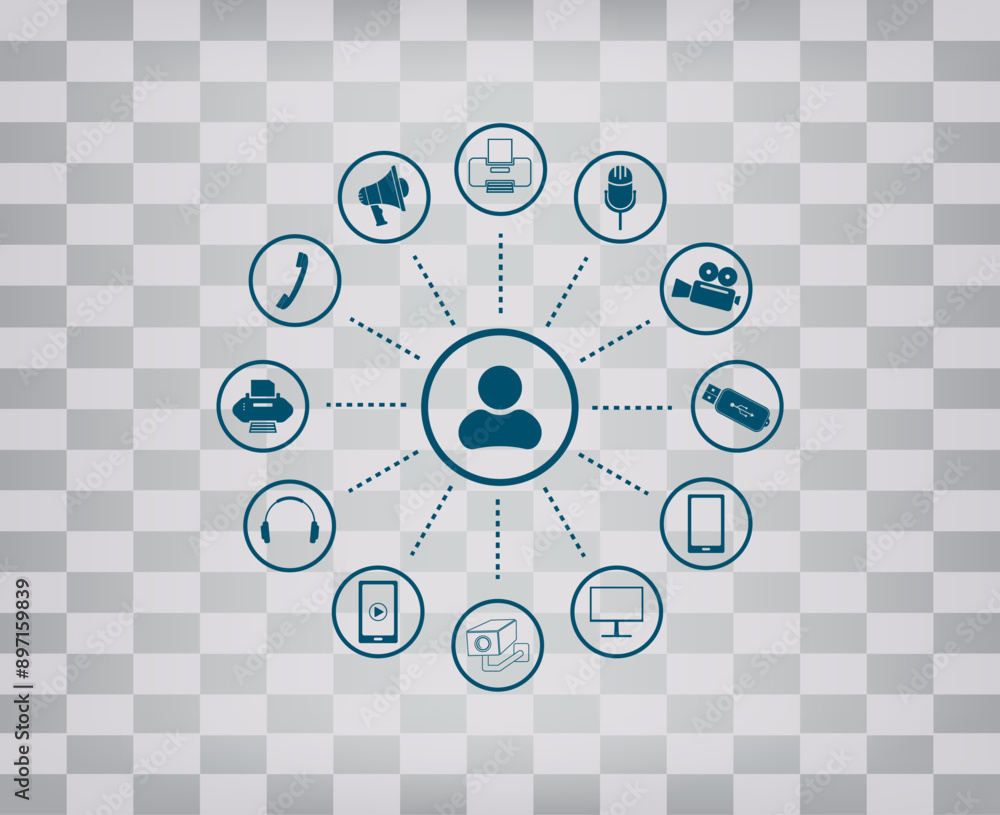 Poster vector icon on gray background with gradient