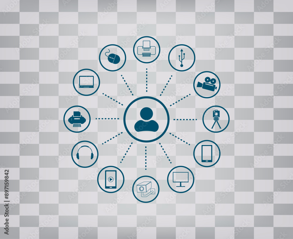 Poster vector icon on gray background with gradient