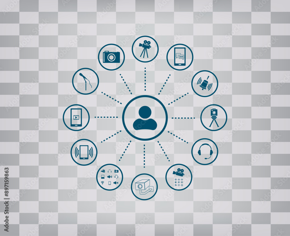 Poster vector icon on gray background with gradient