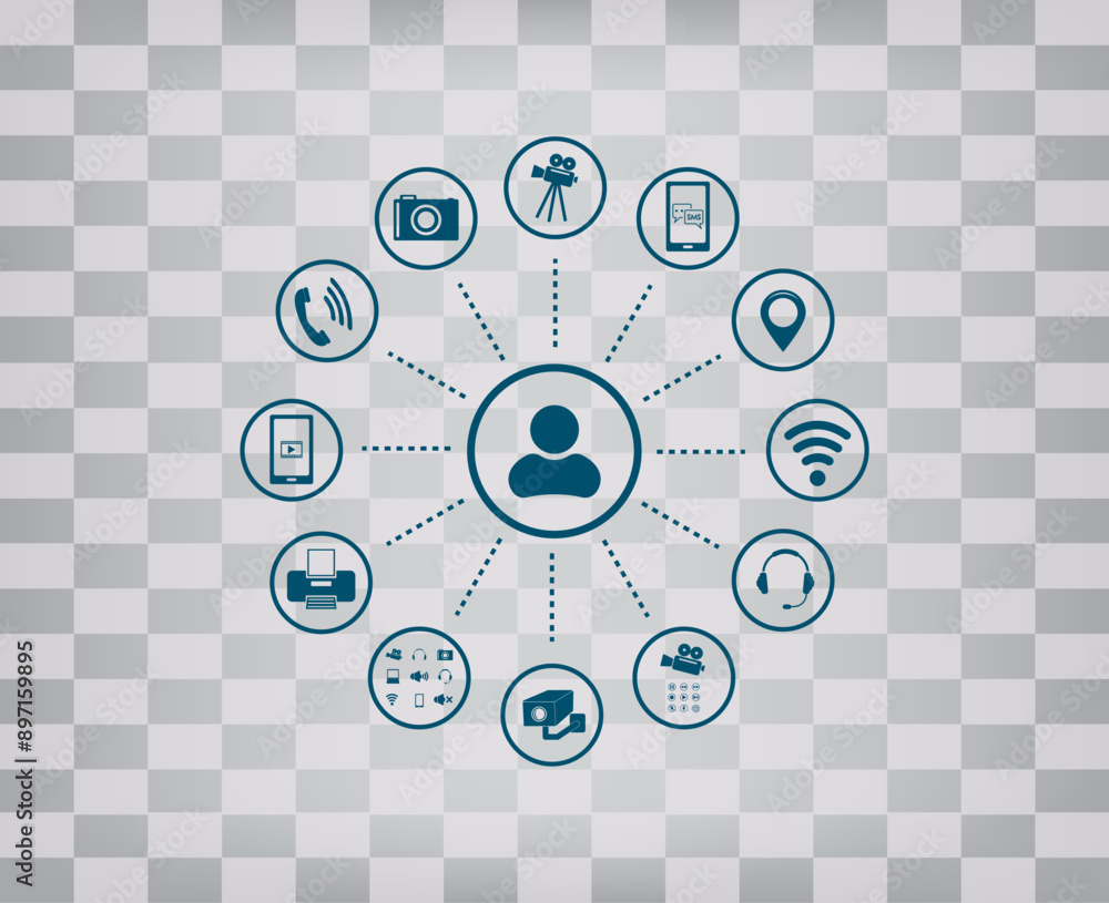 Poster vector icon on gray background with gradient