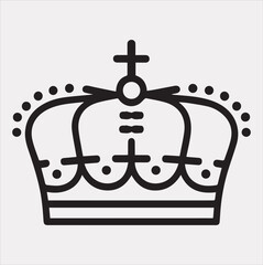 Crown Royal King cap silhouette vector on a white background