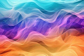 Obraz premium distorted multicolored pastel rainbow - colorful abstract and trippy wallpaper background design. Beautiful simple AI generated image in 4K, unique.