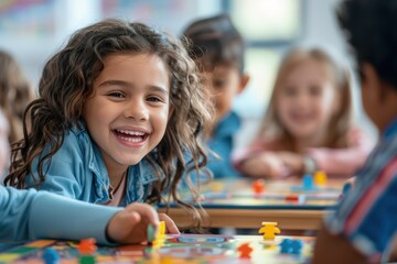 Engaging School Education: Students Enjoying Educational Board Games for Interactive Learning Experience