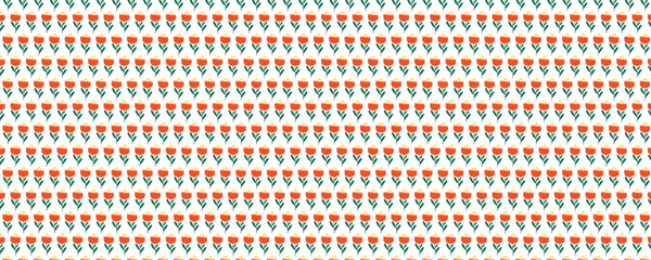 A unique seamless floral and leaf pattern design