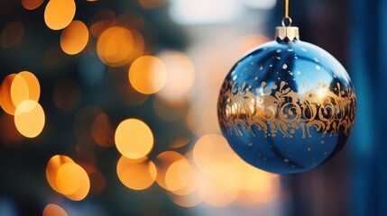 Fototapeta premium Festive holiday tree backdrop for christmas celebration and seasonal decorations