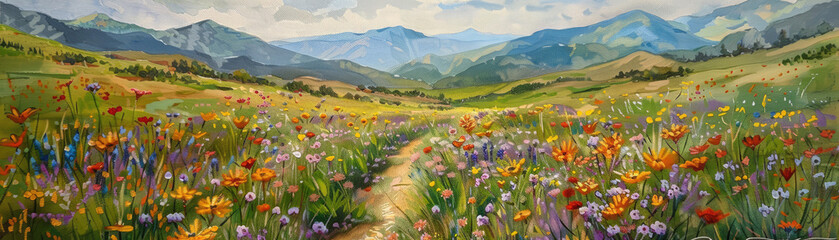 alpine meadow in summer