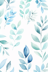 Elegant Watercolor Jasmine Trails Seamless Watercolor Lily Cascade