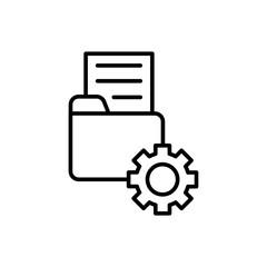Technical documentation outline icons, minimalist vector illustration ,simple transparent graphic element .Isolated on white background