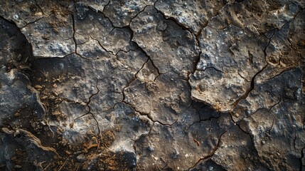 Fototapeta premium Rough and fissured earth texture for textural backgrounds or designs.