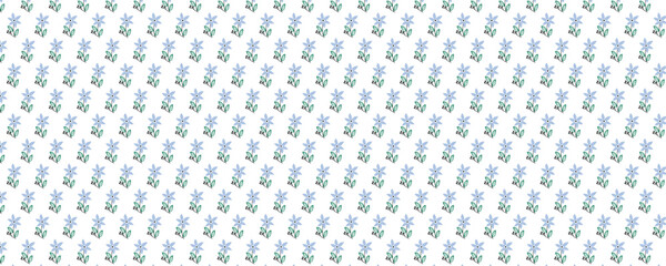 A unique seamless floral and leaf pattern design