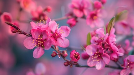 Obraz premium Macro beauty of blooming flowers in spring