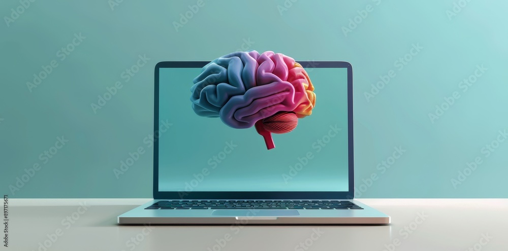 Aufkleber the concept of artificial intelligence and machine learning in digital marketing.