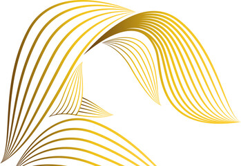 Obraz premium abstract golden floral decoration