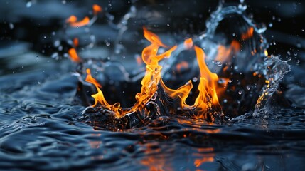 Fire and Water Abstract.