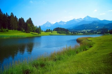 Landscape with an old village house standing in a field with autumn-yellowed grasses against a cloudy sky. Rural area.. Beautiful simple AI generated image in 4K, unique.