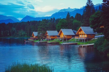Naklejka premium Old church in a field under a cloudy sky - film photo. Beautiful simple AI generated image in 4K, unique.