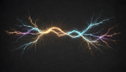 Isolated electric glow sparkle on transparent backgrounds 3d rendering png