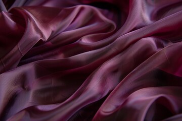 Obraz premium Purple satin fabric forming elegant waves, creating a luxurious and sophisticated background
