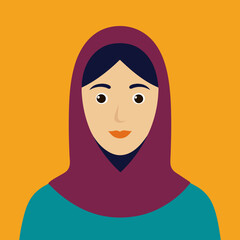 beautyful arabic woman vector illustration