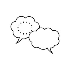 This vector illustration features vintage word bubbles with retro, bubbly comic shapes. Perfect for adding a nostalgic, playful touch to your designs. Ideal for comics, posters, and creative projects.