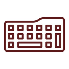 Naklejka premium Keyboard Vector Line Maroon Icon Design