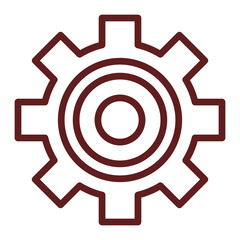 Configuration Vector Line Maroon Icon Design