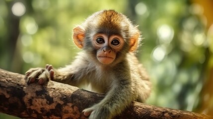 Fototapeta premium Adorable Baby Monkey