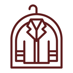 Film Garment Vector Line Maroon Icon Design