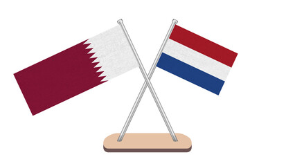 Netherlands Qatar Flag