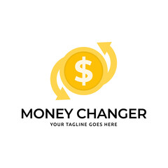 Money Changer Logo Template Design Vector