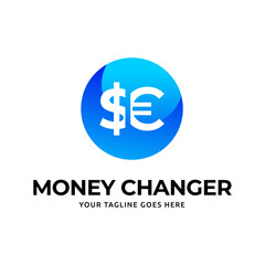 Money Changer Logo Template Design Vector