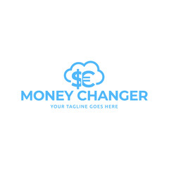 Money Changer Logo Template Design Vector