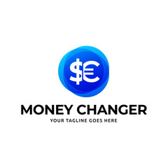 Money Changer Logo Template Design Vector