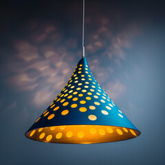 Fototapeta premium Setting the Mood: Stylish Lampshade on an Ambient Light Background