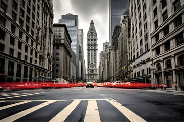 Fototapeta premium Traffic on the streets of Manhattan.