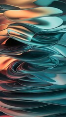 Gradient multilayer glass background 3d rendering