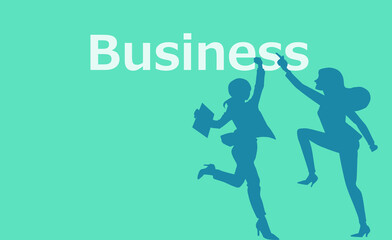 ビジネスウーマンのイラストシルエット