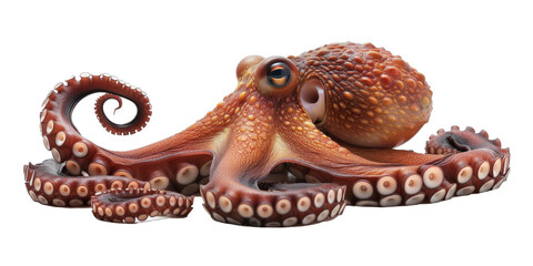 Obraz premium A large octopus with a long tail and many eyes