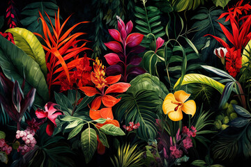 Watercolor Tulip Symphony Whimsical Watercolor Poppy Whirls