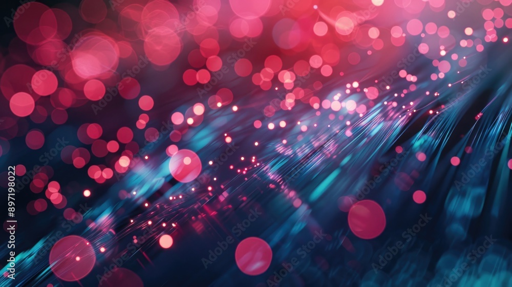 Poster a blurred image of multiple light sources, possibly used as background or decorative element