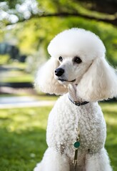 A portrait of a Poodle
