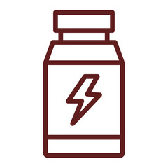 Supplement Vector Line Maroon Icon Design