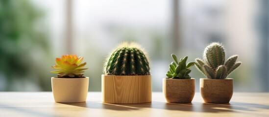 Succulents and Cactus on a Sunny Windowsill