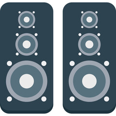 Speaker vector icon in flat style 