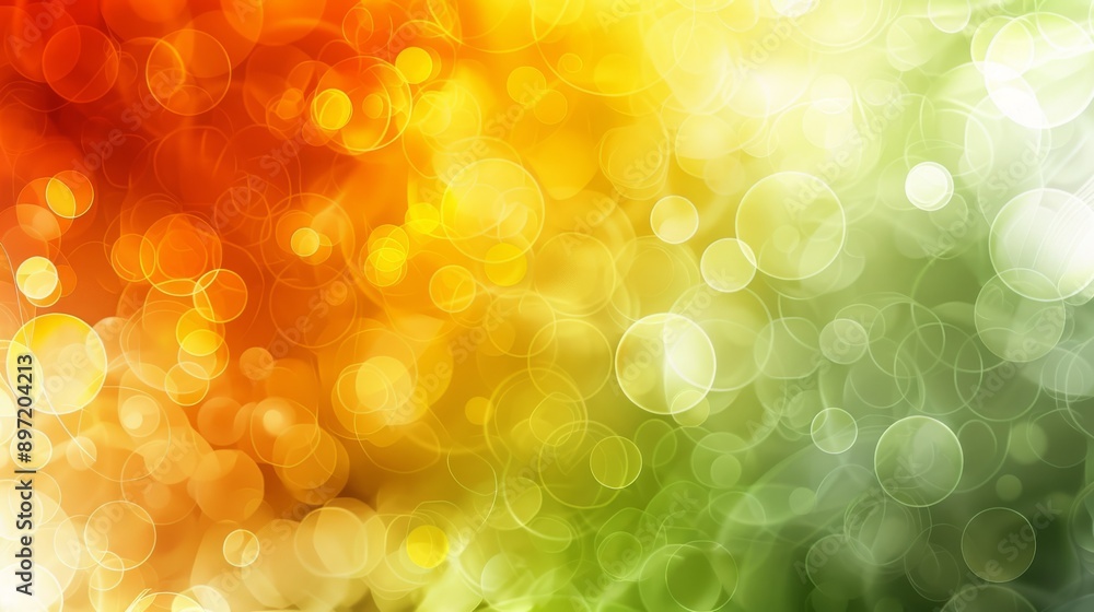 Poster an abstract image featuring vibrant gradient colors blending seamlessly to create a stunning bokeh e