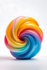 Eye-catching colorful spiral object in 3D art style – ideal for modern creative projects