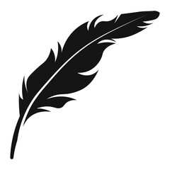 Obraz premium Feather vector icon isolated on white background