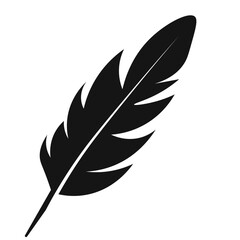 Fototapeta premium Feather vector icon isolated on white background
