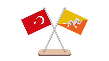Bhutan Turkey Flag